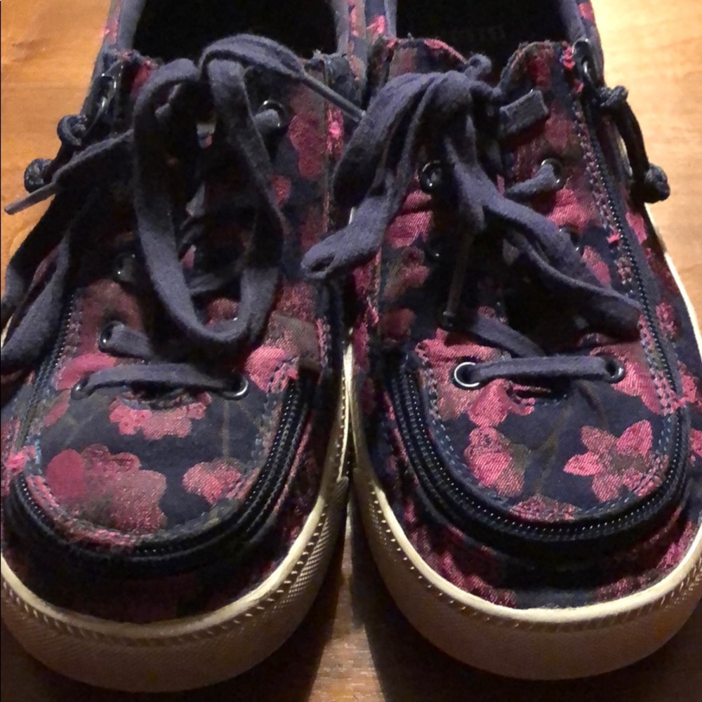 BILLY classic lace low girls size 5 - navy/pink